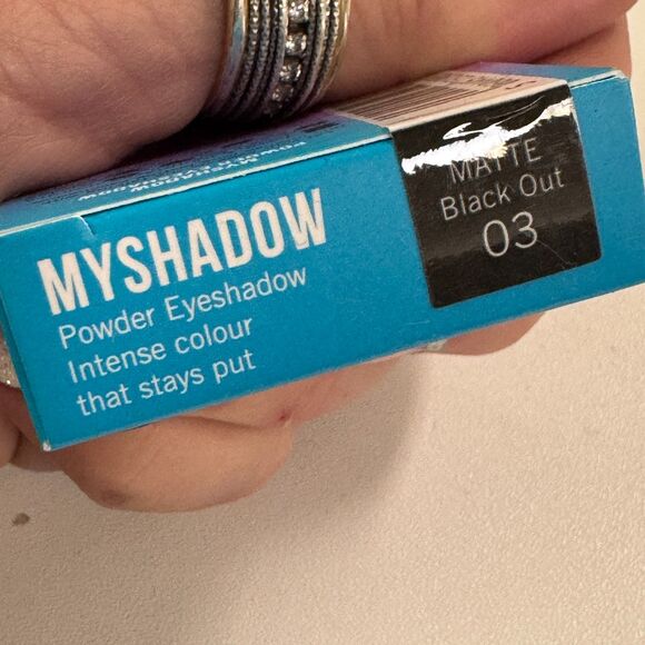 Models Own Myshadow Powder Eye Shadow Intense Color Black Out Matte 03 .07oz - Picture 2 of 6